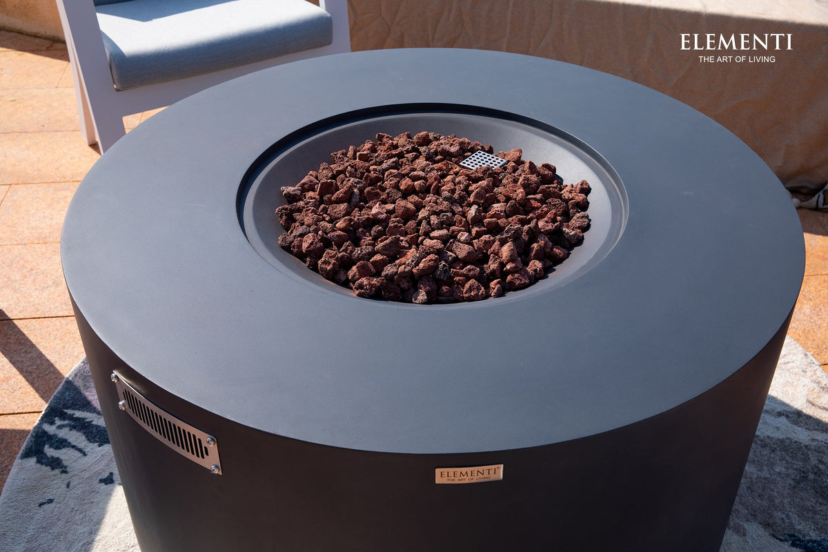 Pacaya Fire Table - Dark Gray - Liquid Propane - View 8 - Elementi Fires