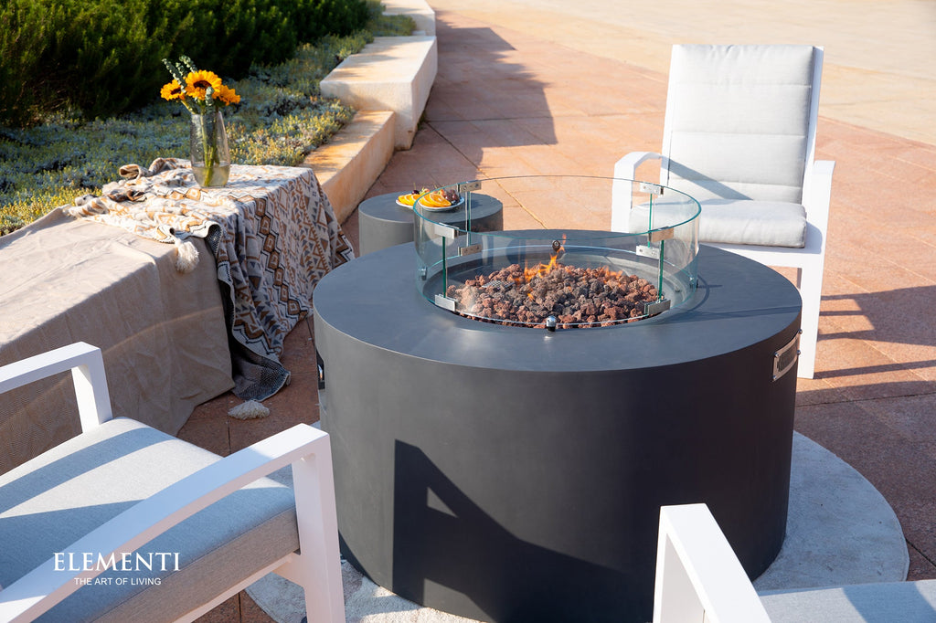 Pacaya Fire Table - Dark Gray - Liquid Propane - View 9 - Elementi Fires