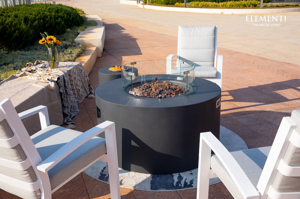 Pacaya Fire Table - Dark Gray - Liquid Propane - View 6 - Elementi Fires