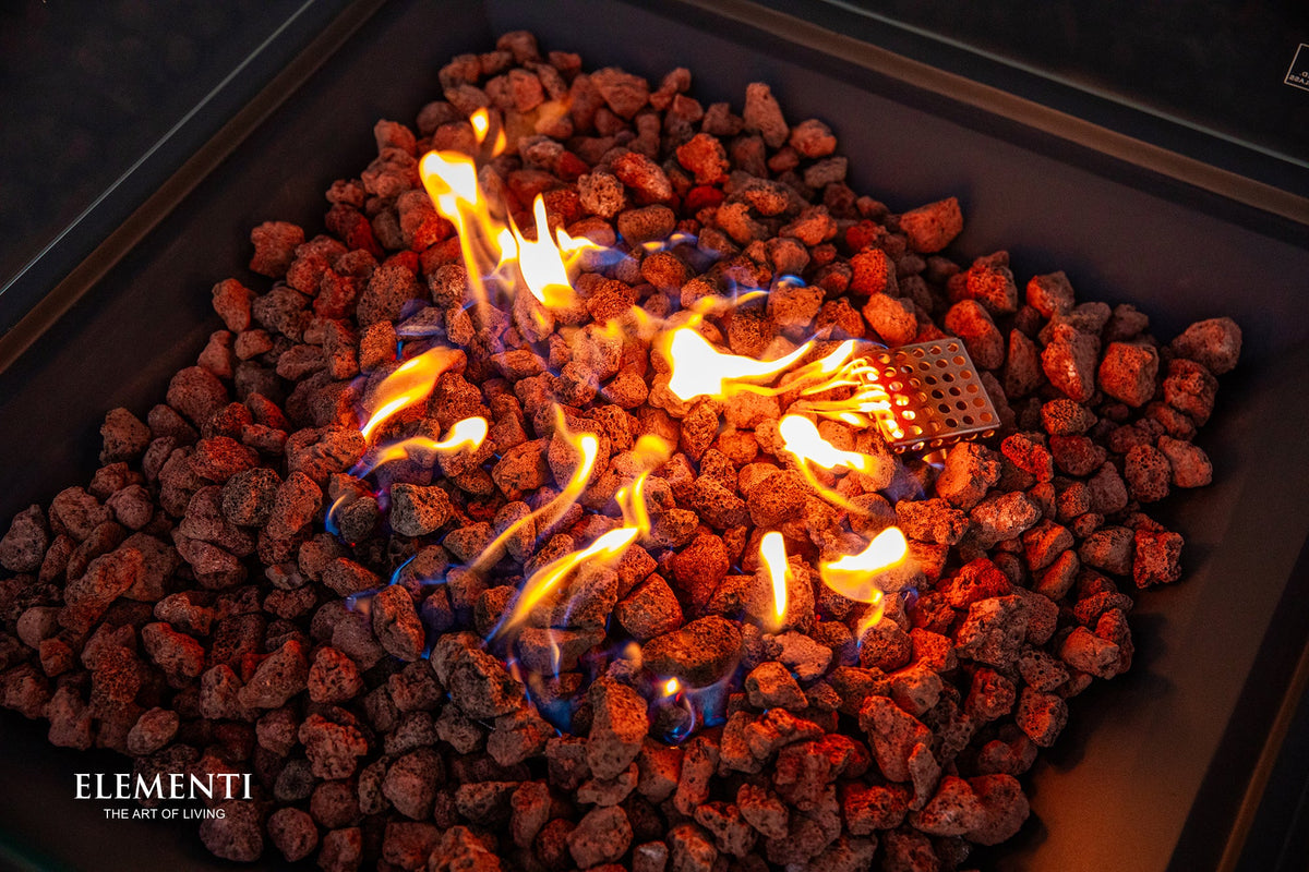 Rocky Fire Table - Dark Gray - Liquid Propane - View 4 - Elementi Fires