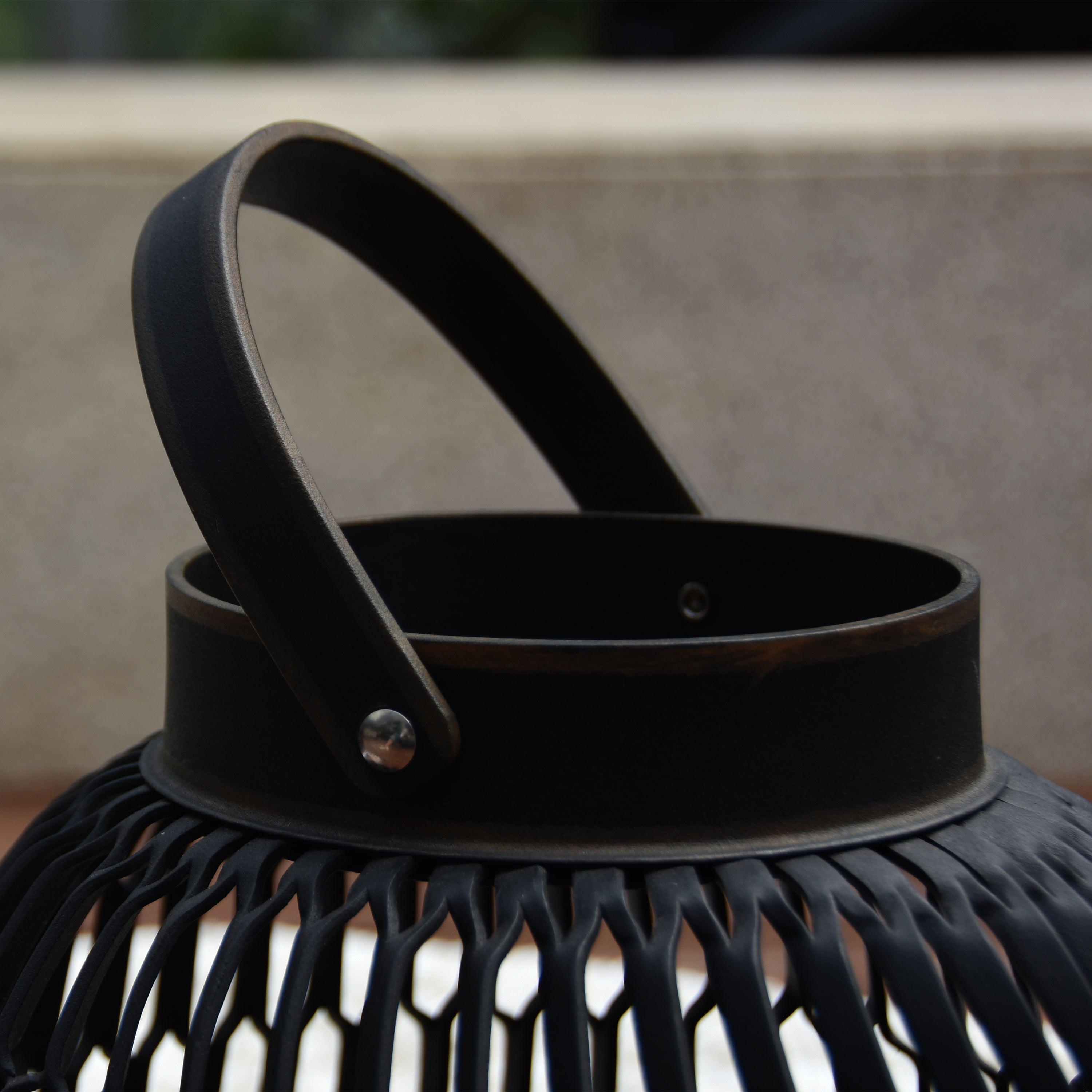 Elementi -- Lantern with Handle - Oblong - Detail View 4