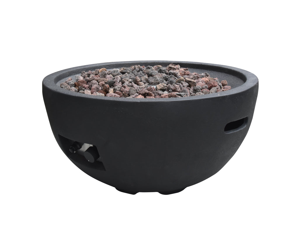 Jefferson Fire Bowl - Liquid Propane - Detail View - Elementi Fires