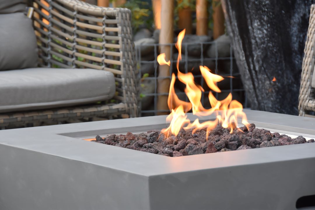 Westport Fire Table - Light Gray - Natural Gas - View 7 - Elementi Fires