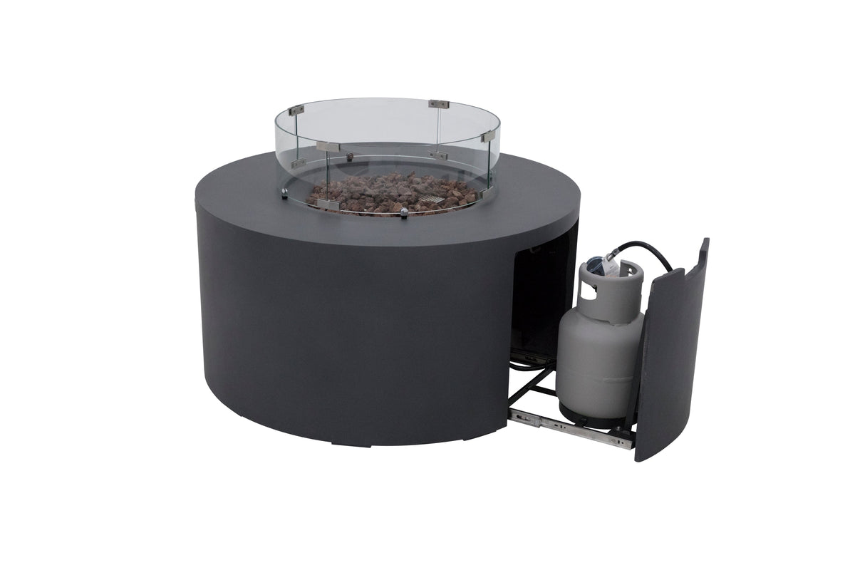Pacaya Fire Table - Dark Gray - Liquid Propane - Alternate View - Elementi Fires