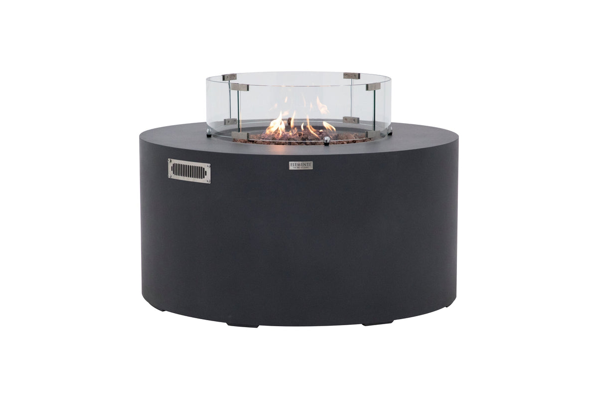 Pacaya Fire Table - Dark Gray - Liquid Propane - Detail View - Elementi Fires