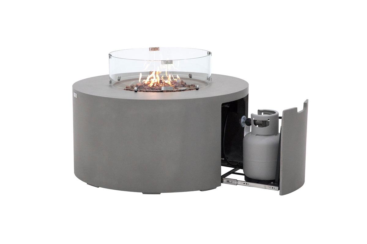Pacaya Fire Table - Light Gray - Liquid Propane - Alternate View - Elementi Fires