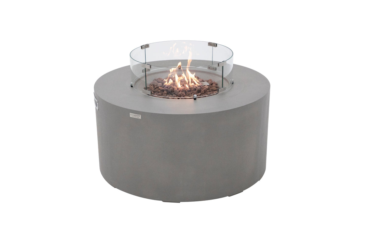 Pacaya Fire Table - Light Gray - Liquid Propane - View 4 - Elementi Fires