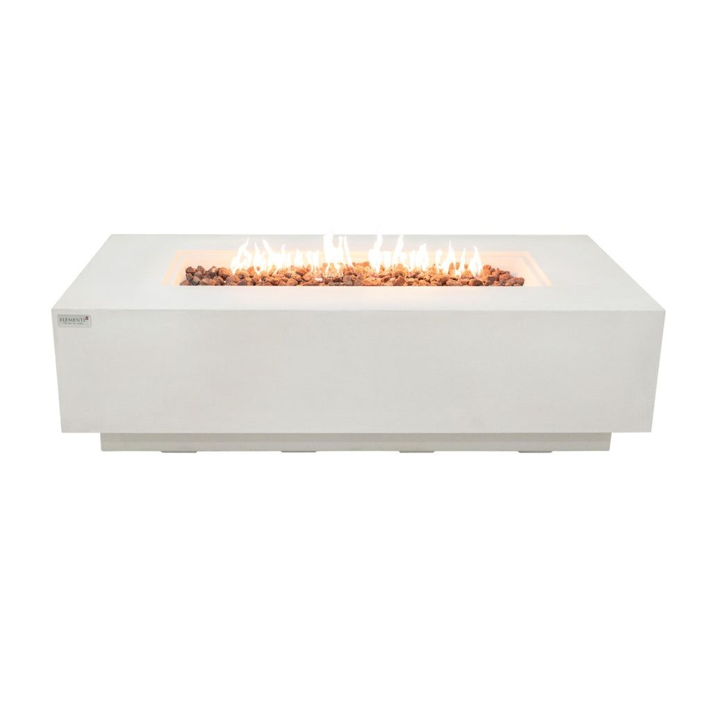 Elementi Plus - Sarasota Fire Table - Frosted Cream White - Natural Gas - Main View