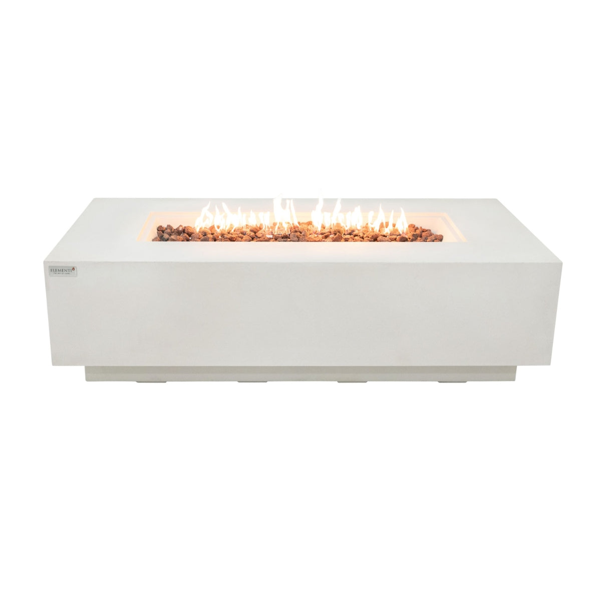 Elementi Plus - Sarasota Fire Table - Frosted Cream White - Natural Gas - Main View