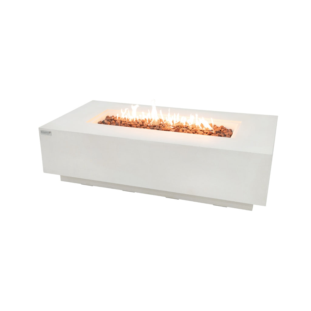 Elementi Plus - Sarasota Fire Table - Frosted Cream White - Liquid Propane - Detail View