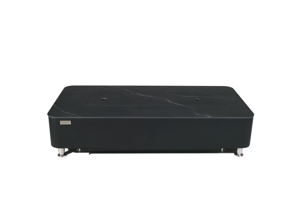 Elementi Plus - Valencia Porcelain Top Fire Table - Black Rectangle – Liquid Propane