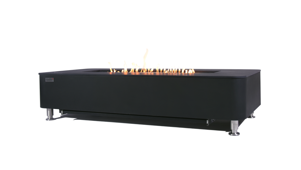 Elementi Plus - Valencia Porcelain Top Fire Table - Black Rectangle – Liquid Propane