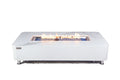 Elementi Plus - Athens Porcelain Top Fire Table - White Rectangle - Natural Gas