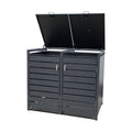 Backyard Lifestyles - Double Refuse Shed - Large - Dark Grey (68"x39"x49")