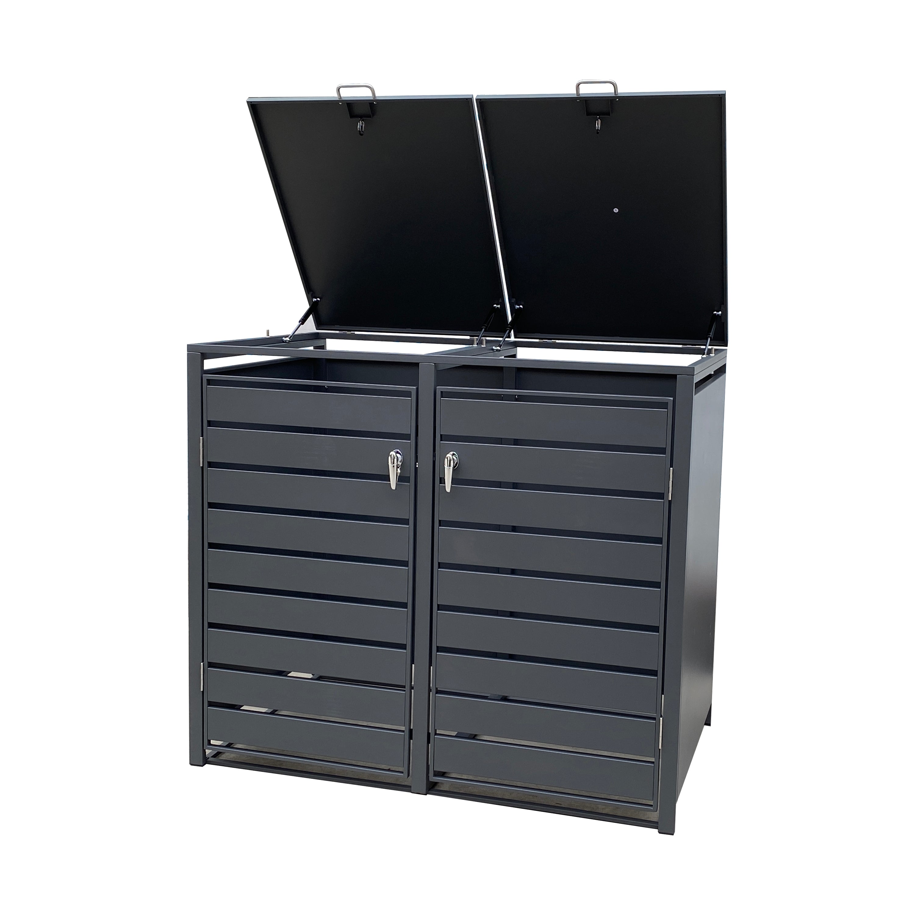 Backyard Lifestyles - Double Refuse Shed - Large - Dark Grey (68"x39"x49")
