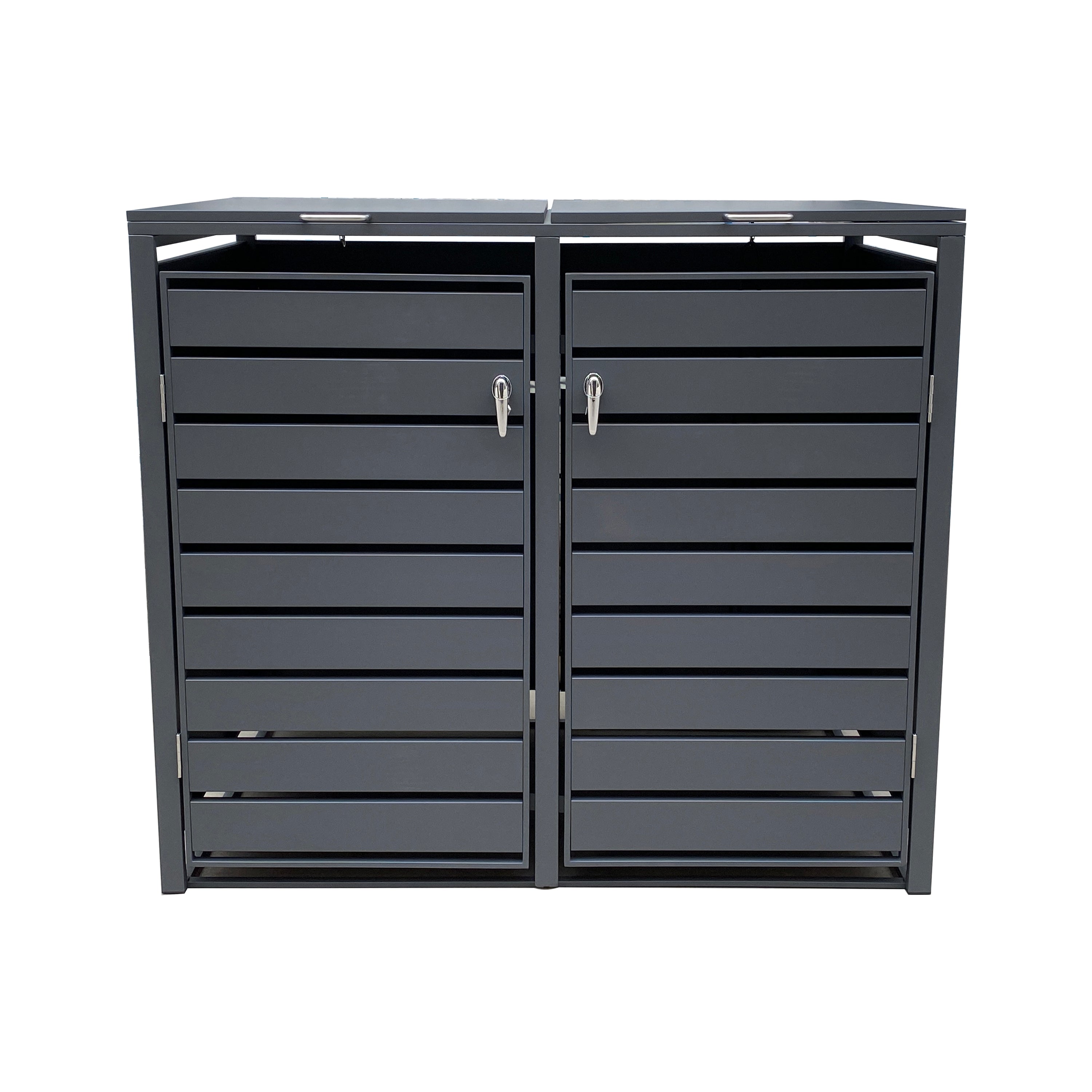 Backyard Lifestyles - Double Refuse Shed - Large - Dark Grey (68"x39"x49")