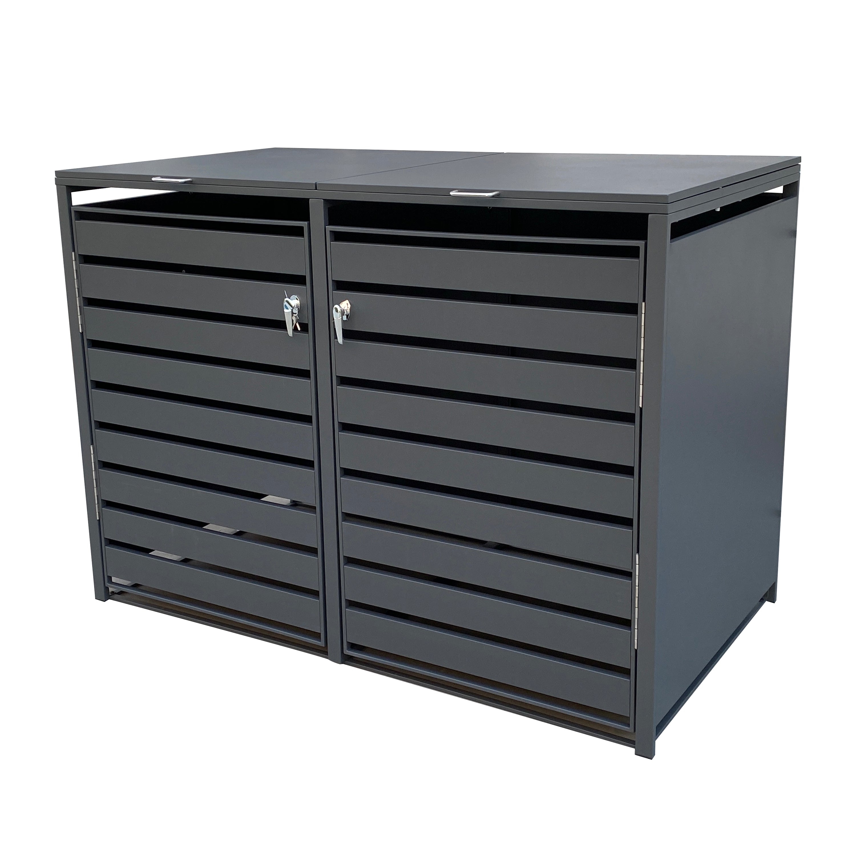 Backyard Lifestyles - Double Refuse Shed - Large - Dark Grey (68"x39"x49")