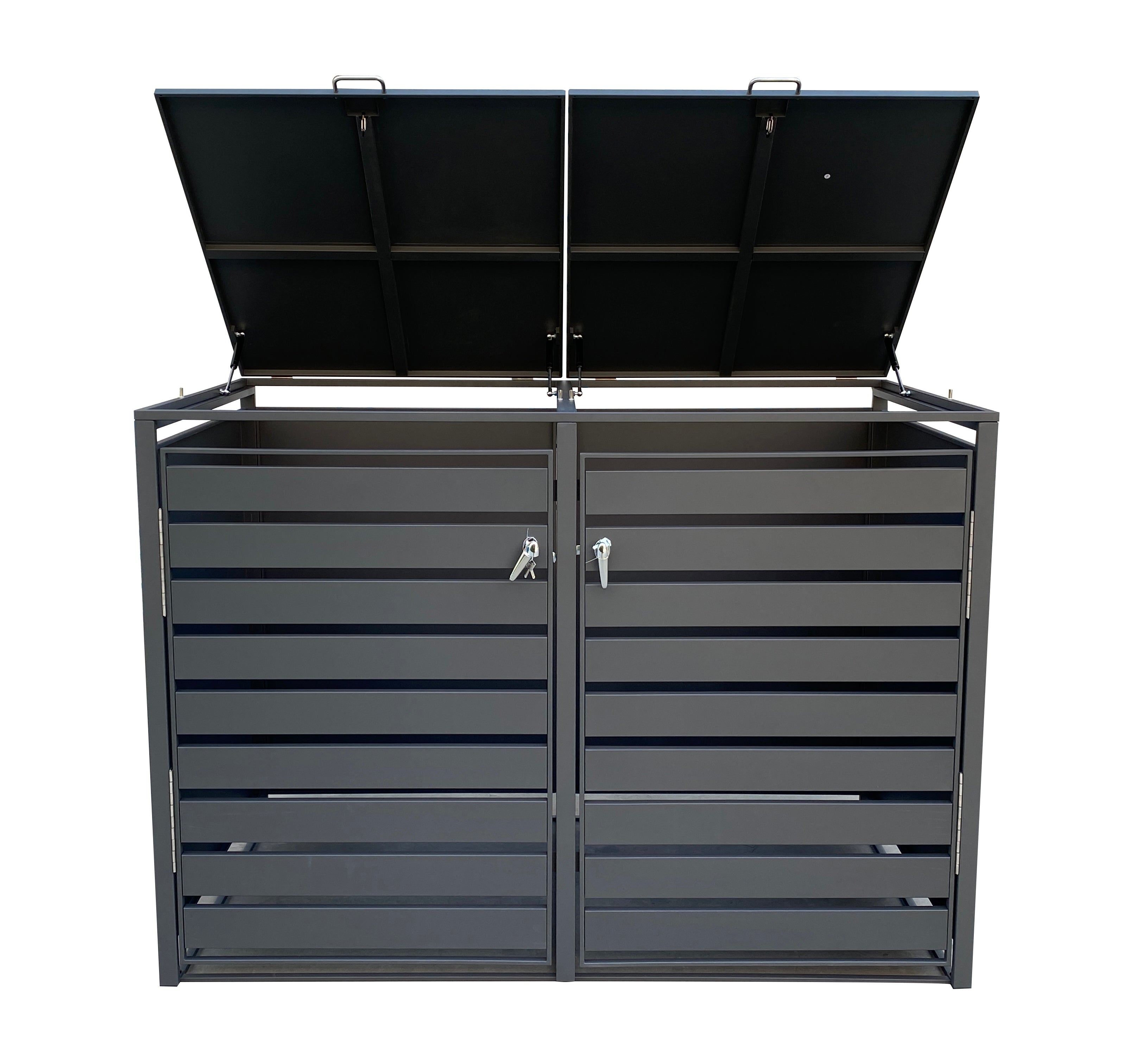 Backyard Lifestyles - Double Refuse Shed - Large - Dark Grey (68"x39"x49")