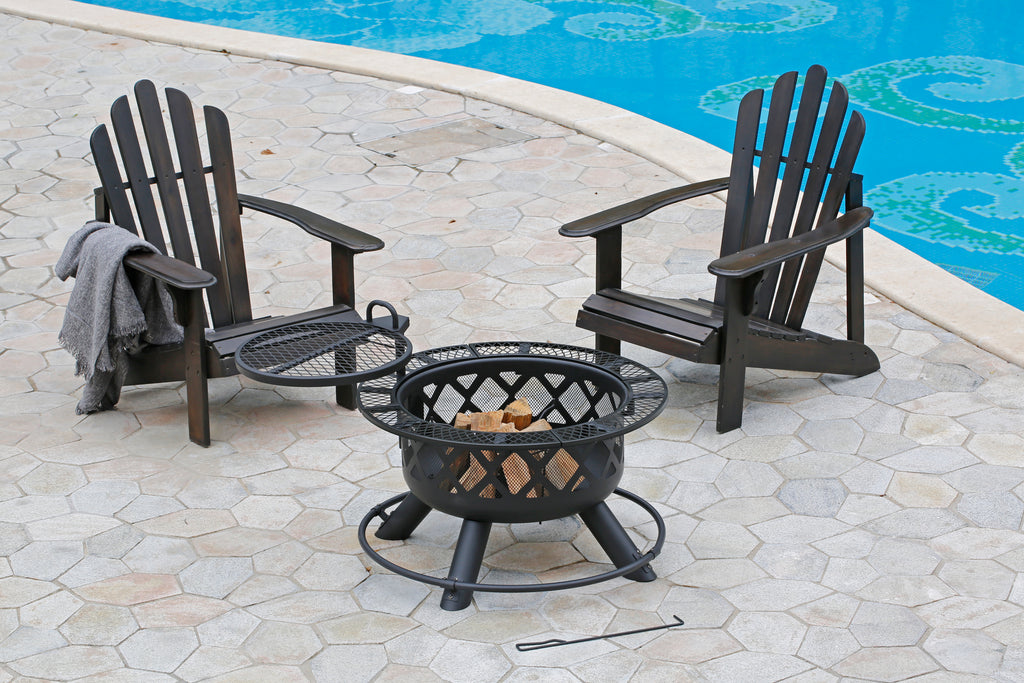 Shinerich - 24” Fire Pit with Grill