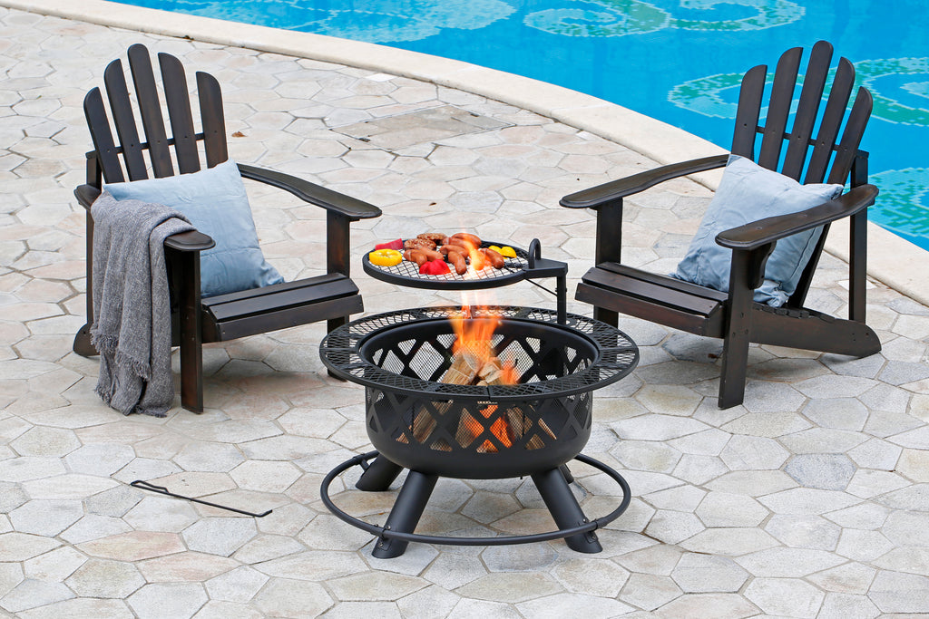 Shinerich - 24” Fire Pit with Grill