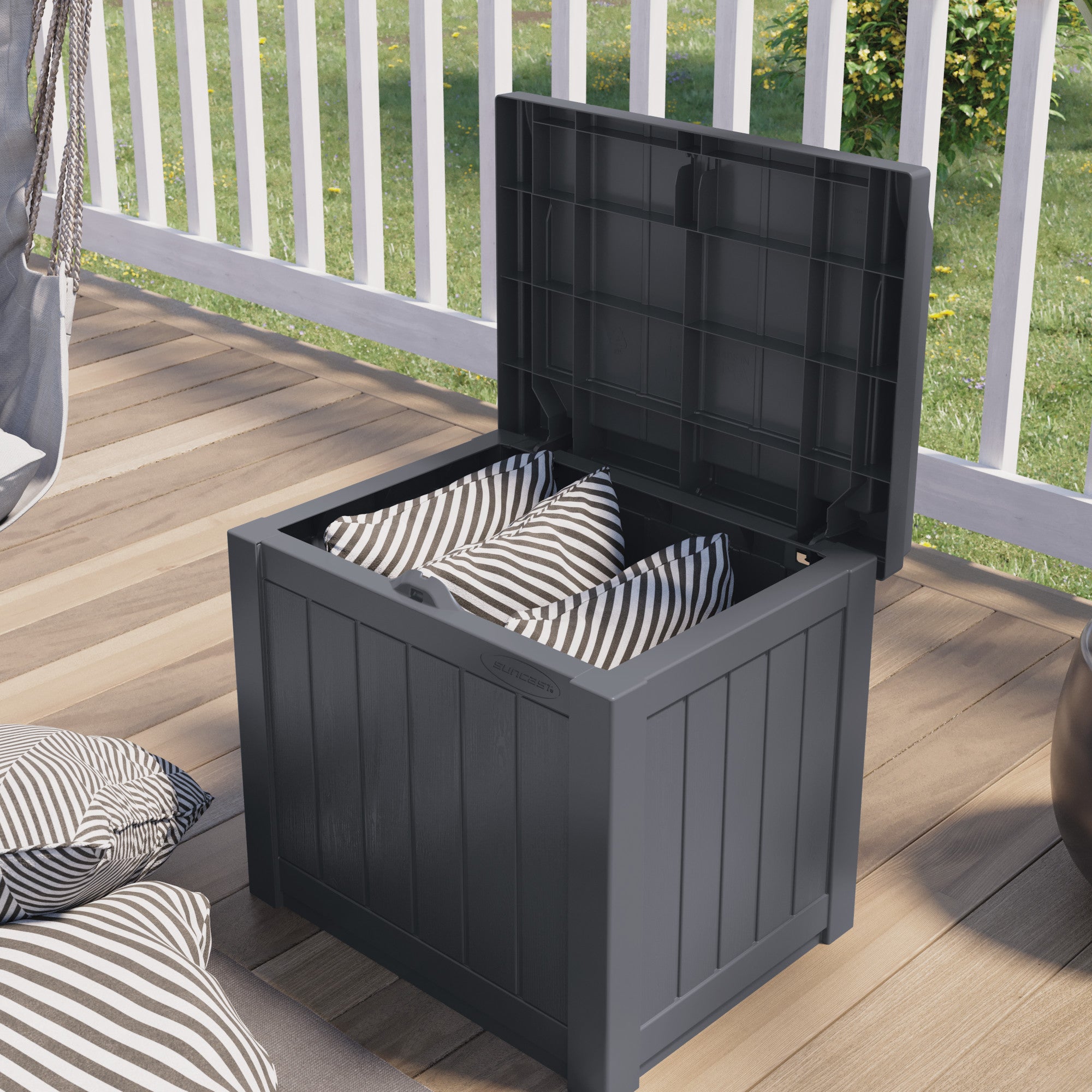 Suncast - 22 Gal. Small Deck Box with Storage Seat