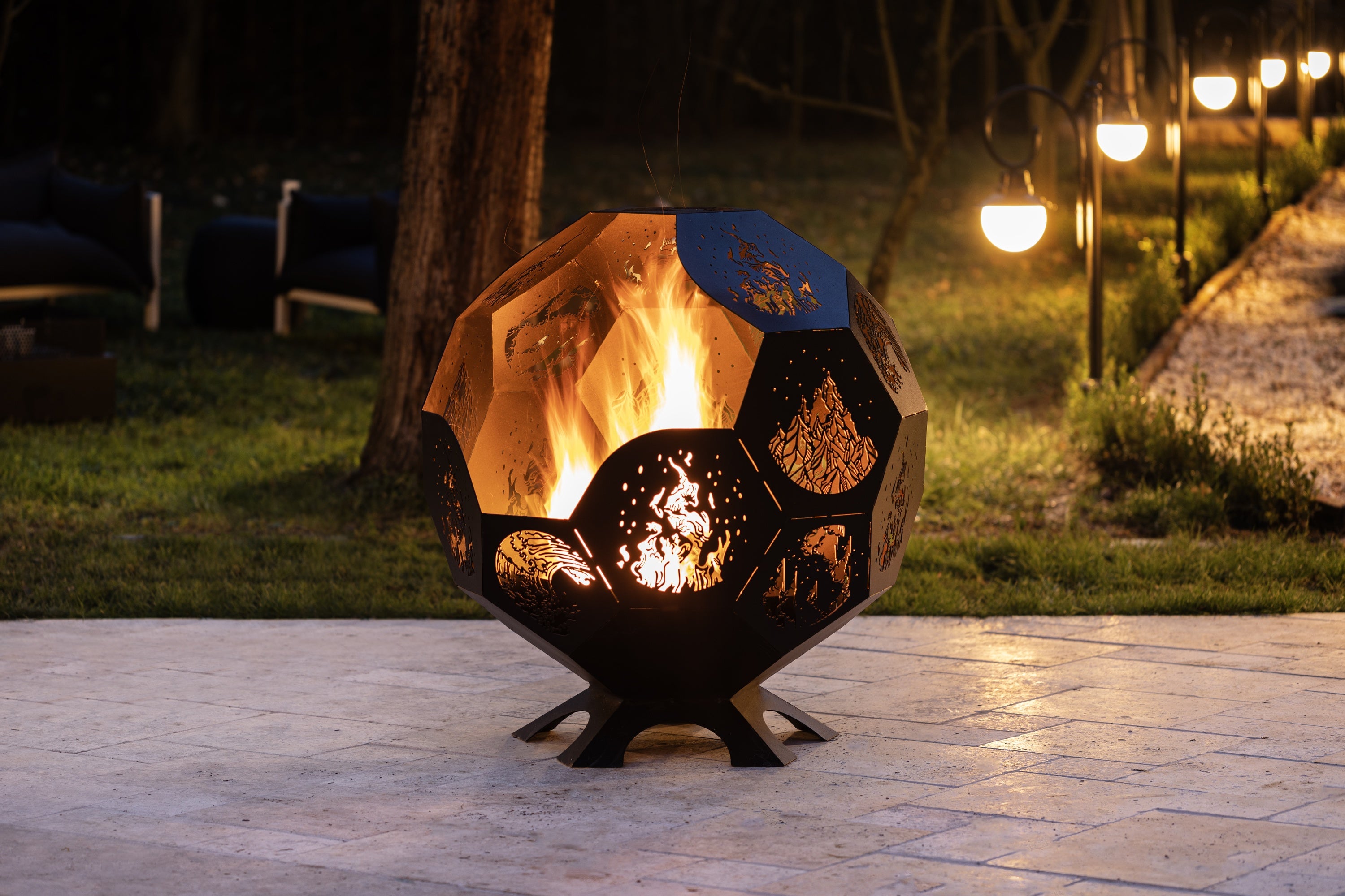 Backyard Lifestyles - ALGONQUIN - 39" Fire Pit - Black (43" High)