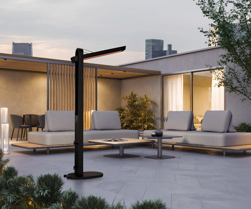 1500W Electric Patio Heater with Swing Arm - Black