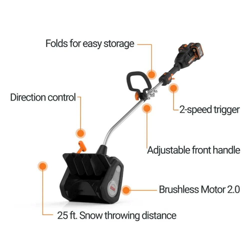 Worx - Nitro 40V Power Share 12" Cordless Snow...