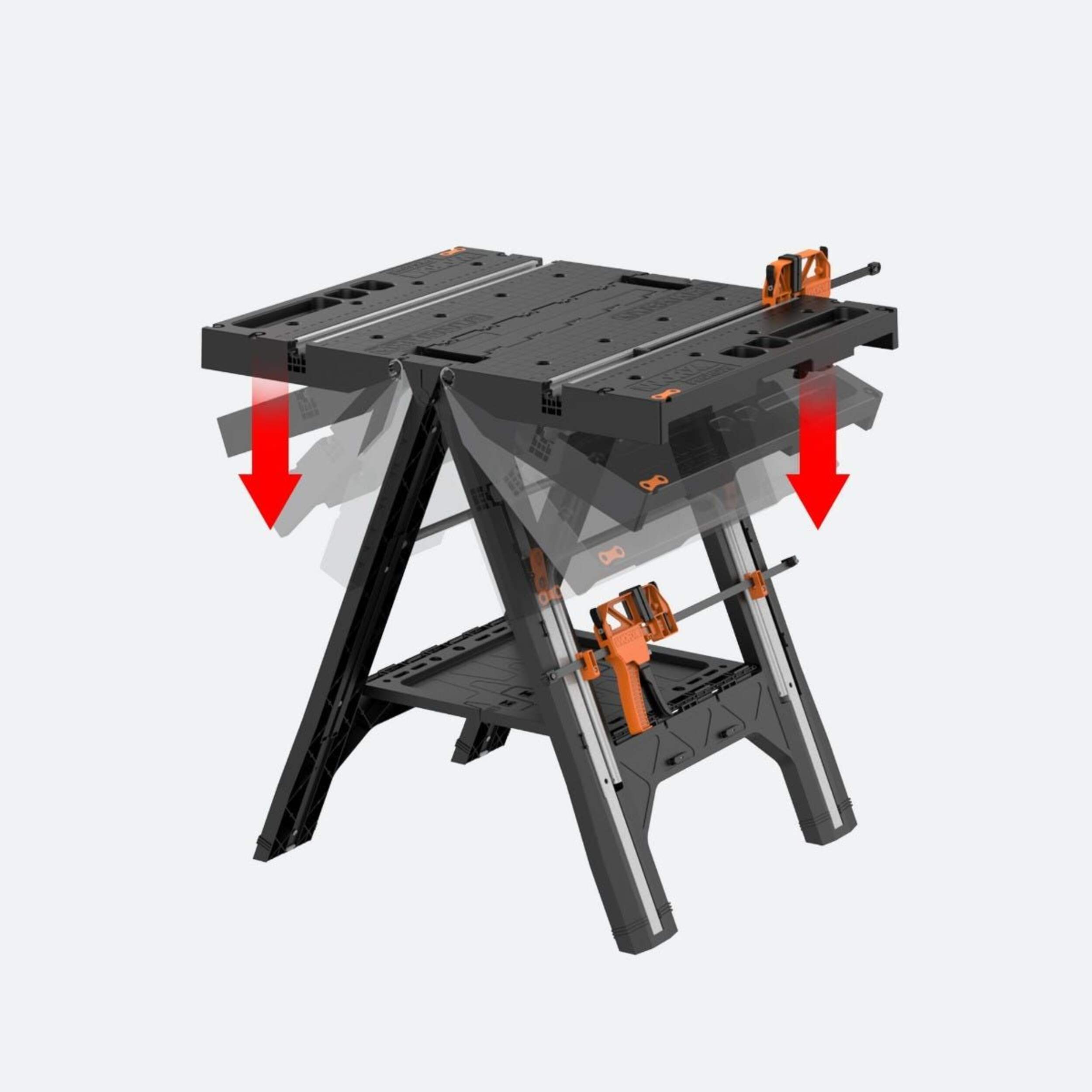 Worx - Pegasus Foldable Worktable / Sawhorse with Quick Clamps