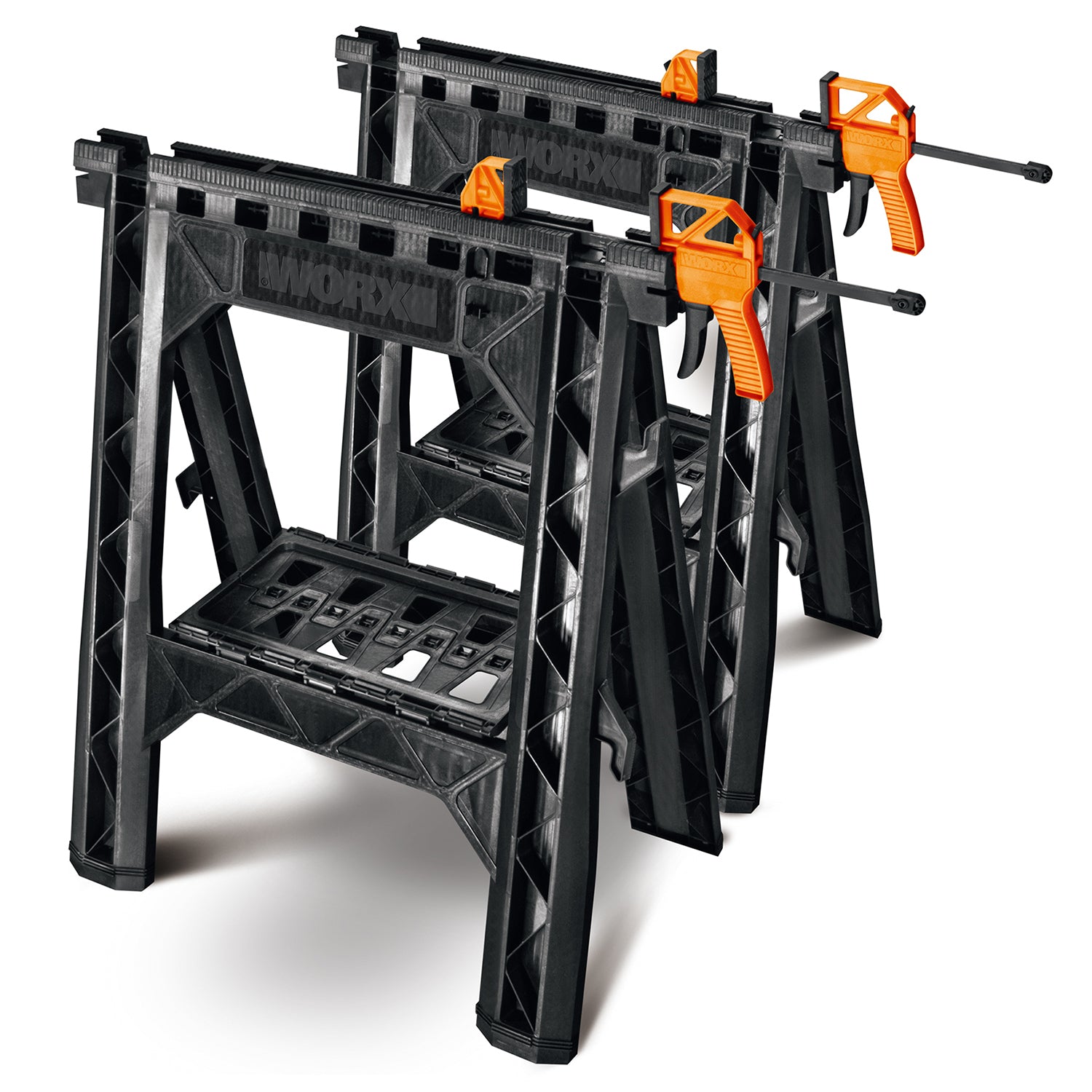 Worx - Clamping Sawhorses with Bar Clamps