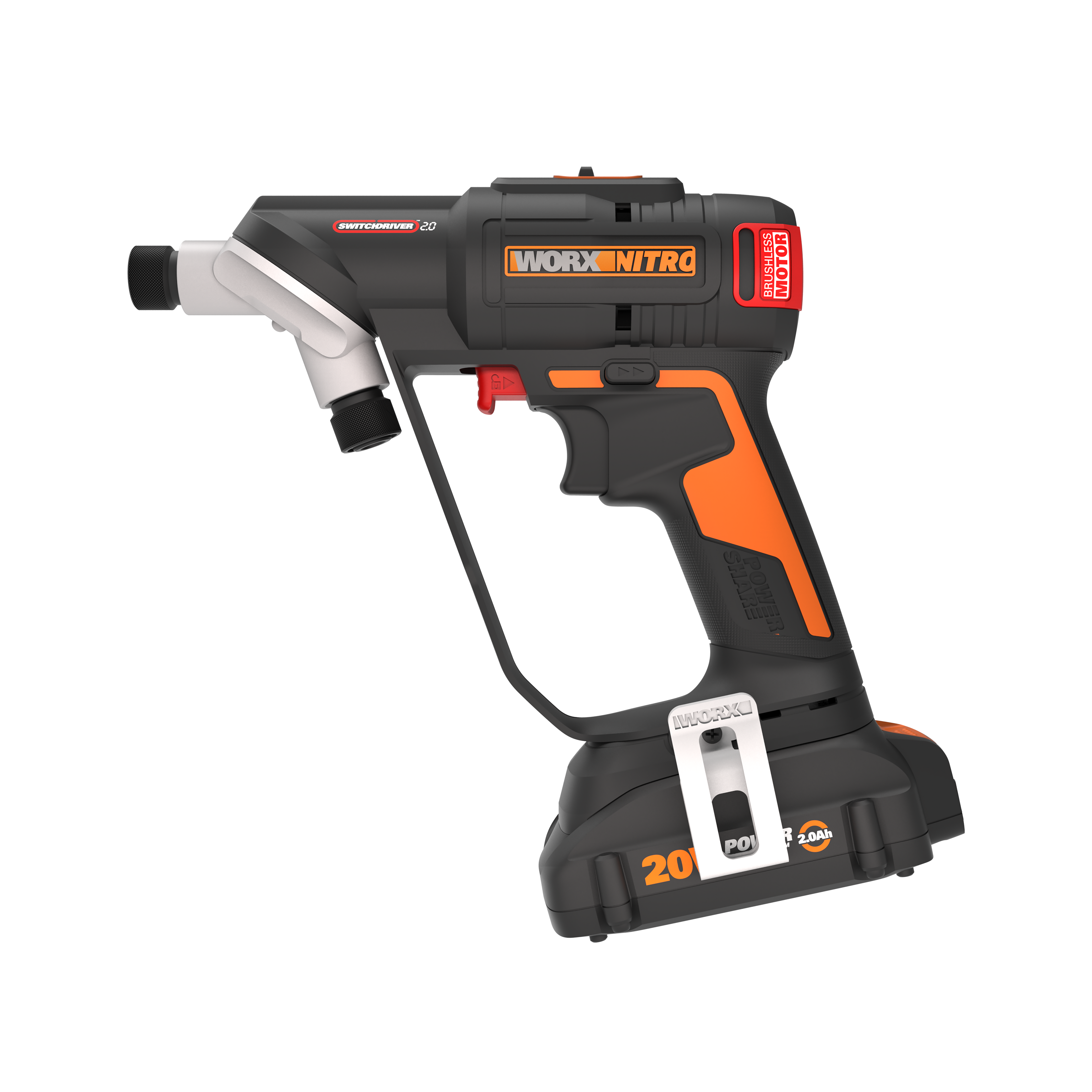 Worx - Nitro 20V Brushless Switchdriver 2.0 2-in-1 Cordless Drill and Driver