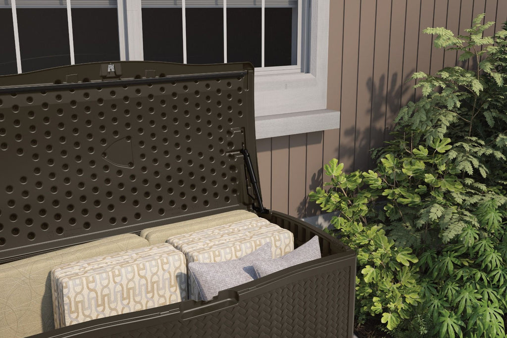 Suncast - 124 Gal. Herringbone Deck Box - Java - Detail View 4