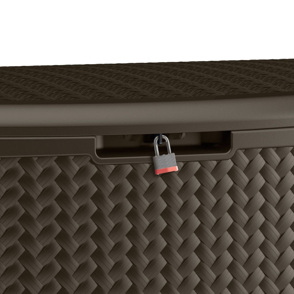 Suncast - 124 Gal. Herringbone Deck Box - Java - Detail View 5