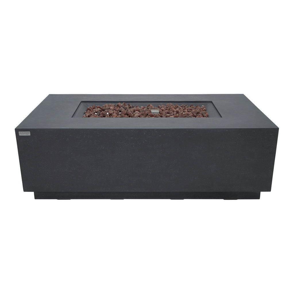 Elementi Andes Fire Table Dark Gray - Frontal Angular Studio Perspective