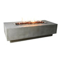 Elementi Granville Rectangular Concrete Fire Table Light Gray - Active Flame Studio Hero View
