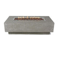 Elementi Kingsale Rectangular Concrete Fire Table - Active Flame Studio Hero View