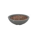Elementi Plus Rose Bowl Round Fire Pit - Light Gray Cast Concrete - Hero Studio View