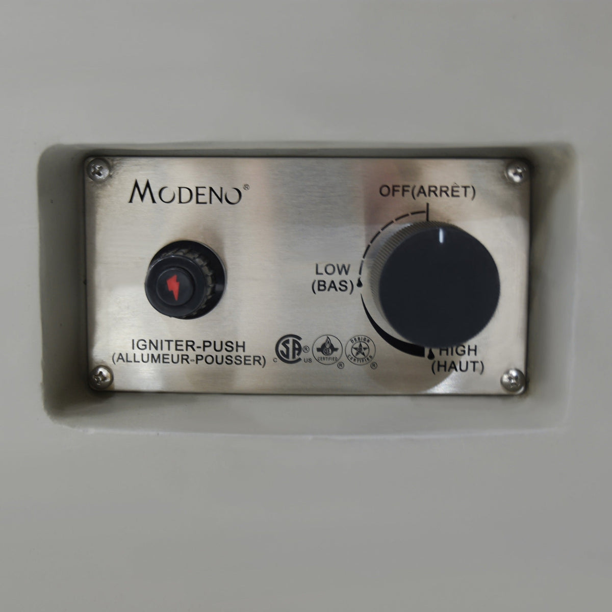 Modeno Waterford Fire Table - Push-Button Electronic Ignition & Flame Control Panel - Elementi Fires