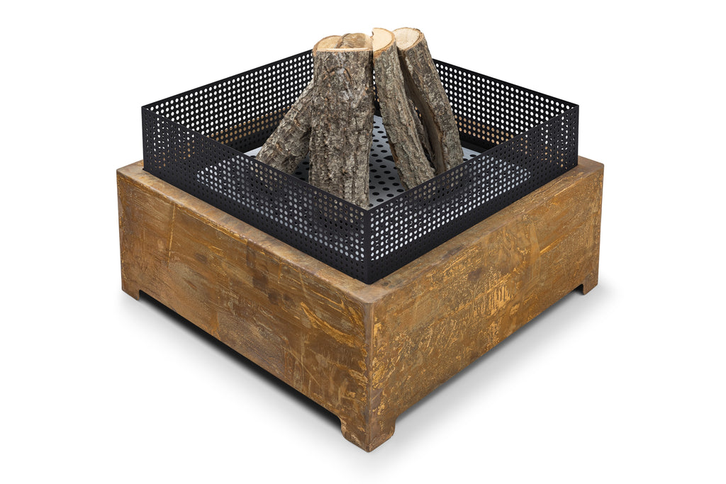 TEMAGAMI - 22" Fire Pit - Corten - Detail View