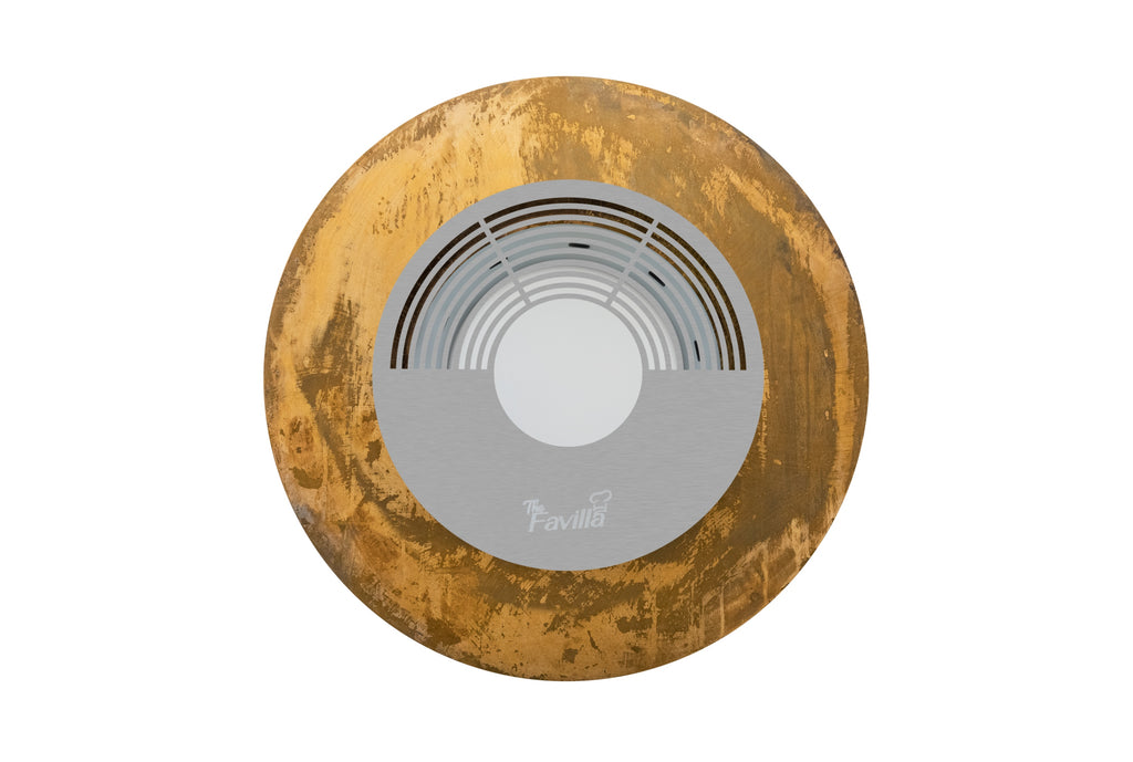 HURON - 47" Fire Pit - Corten - Detail View