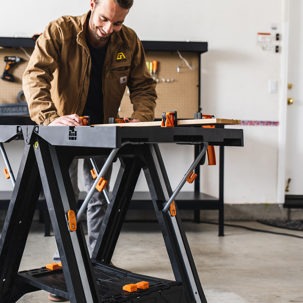 Worx - Pegasus Foldable Worktable / Sawhorse with Quick Clamps